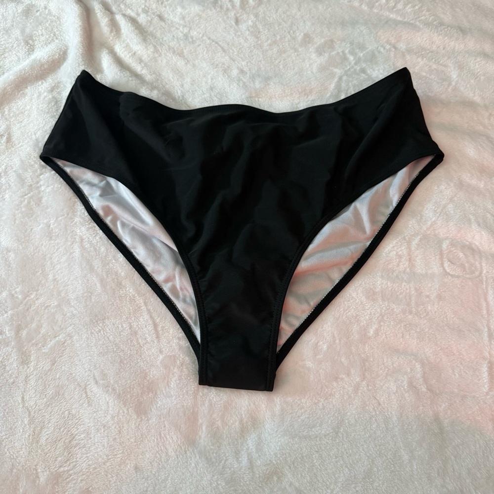SHEIN Black High-Waisted Bikini Bottom